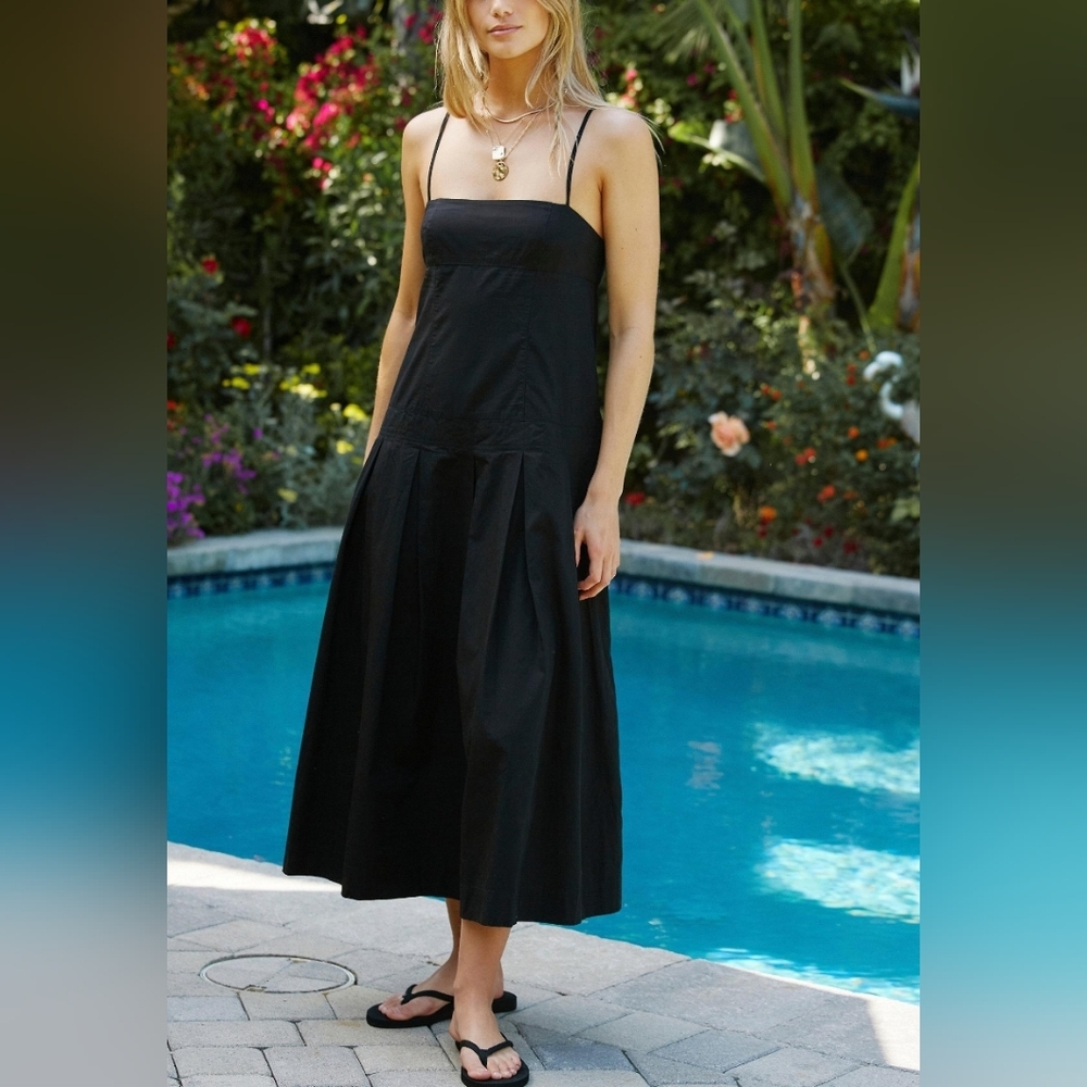 Free People In My Town Midi Dress/ Black - Picture 4 of 15